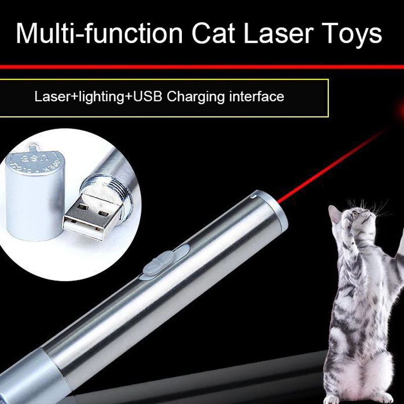Игрушки для кошек Домашние животные лазерные игрушки лазерная указка USB Лазерное освещение Игрушка Кошка Когтеточка для кошек игрушки интерактивный питомец поставщик USB интерфейс