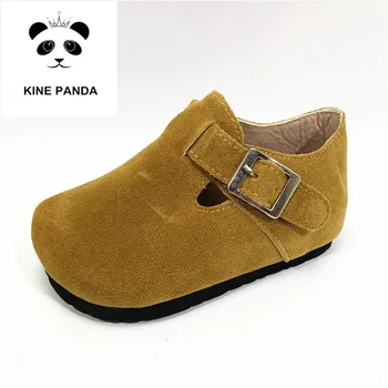 

KINE PANDA Kids Cork Bottom Shoes Girls Boys Flats Child Casual Leather Shoes Kindergarten Pupils 1 3 5 7 9 Years Old