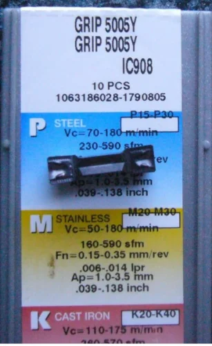 ISCAR 10 шт. твердосплавная вставка ручка 5005Y IC908