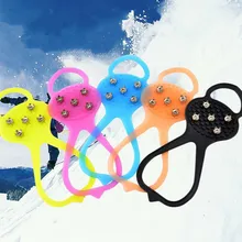 Уличные Нескользящие туфли для снежного поля; Простые и легкие 5 зубчатые шипы на подошве; нескользящие зубчатые шипы на подошве