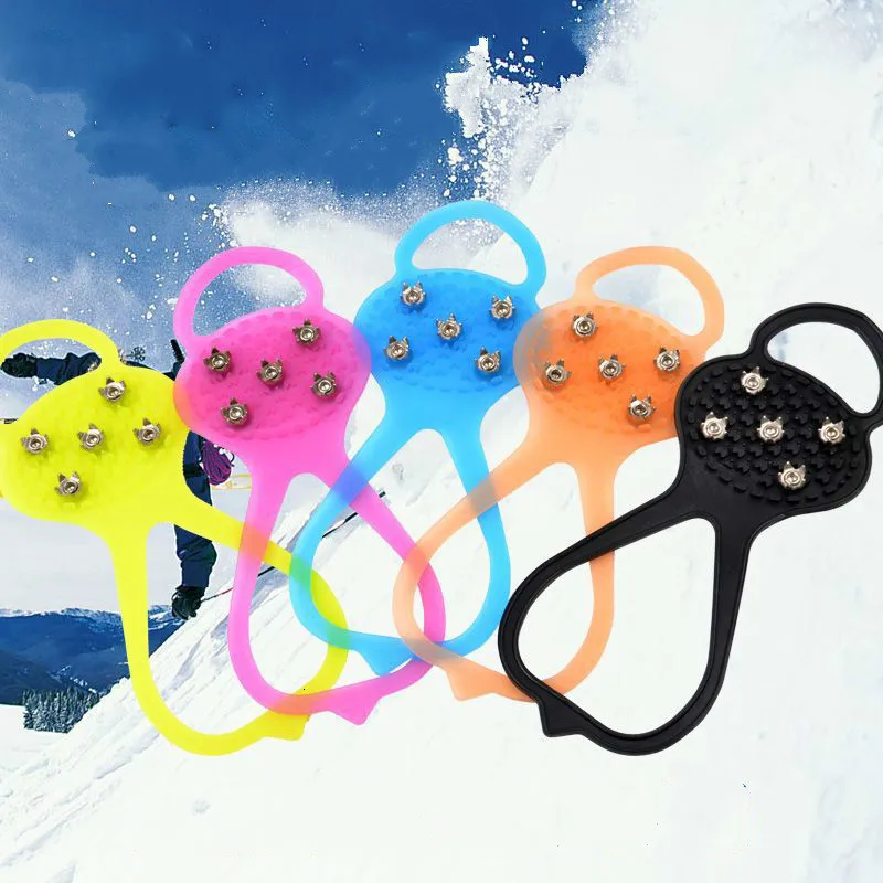 

Outdoors Snowfield Non-slip Shoe Set Simple And Easy 5 Toothed Crampons Claws Of Snow Claw Non-slip Five Toothed Crampons