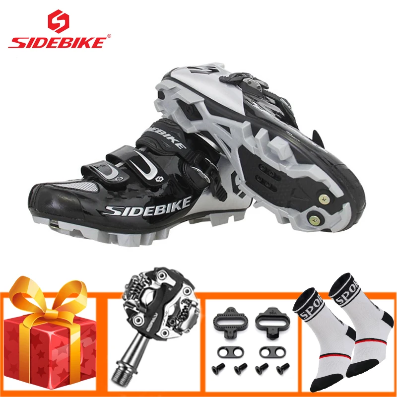 

SIDEBIKE Sapatilha Ciclismo Mtb Cycling Sneakers Unisex Mountain Bike Shoes Add SPD Pedals Self-locking Athletic Bike Shoes