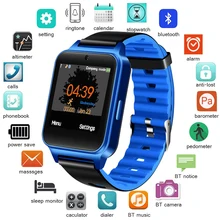 LIGE 2019 Novos Das Mulheres Dos Homens À Prova D' Água Relógio Inteligente Pedômetro Esporte Aptidão Música Apoio Cartão de Memória SIM SmartWatch Para Android IOS(China)