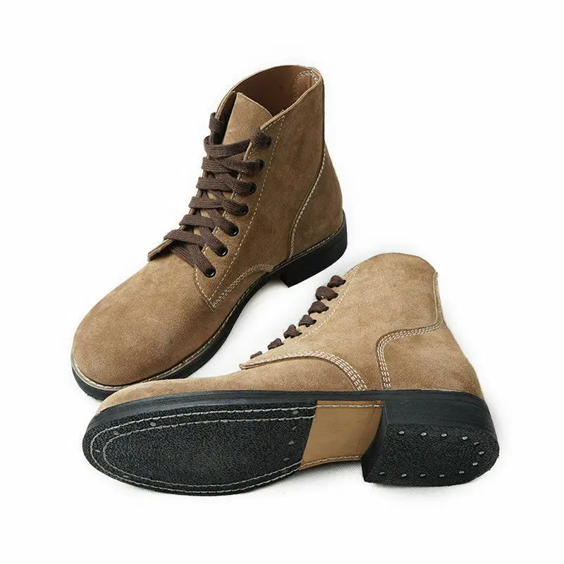 Ww2 Us Army Marine Corps Gi Rough Out Ankle Boots American Leather