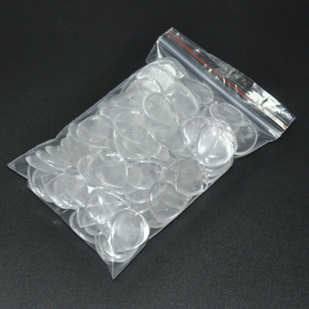 Small 20mm x 23mm Набор из 100 штук Alice AP-J Heavy 3 мм прозрачные стандартные медиаторы в форме сердца для бас-гитары - Цвет: Small 20mm x 23mm