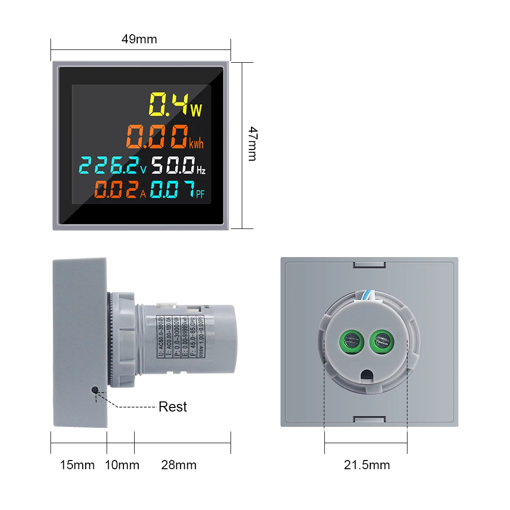 ٱ AC   , LED  °,   ִ  , 0-99A, 50-300V а, 