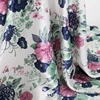 flowers satin print cloth soft polyester charmeuse vintage fabric ► Photo 2/6