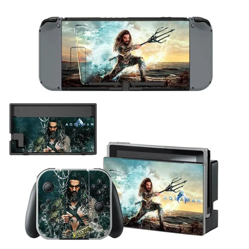 Justice League Aquaman nintendo switch, наклейка для nintendo Switch Console Joy-con, наклейка для контроллера
