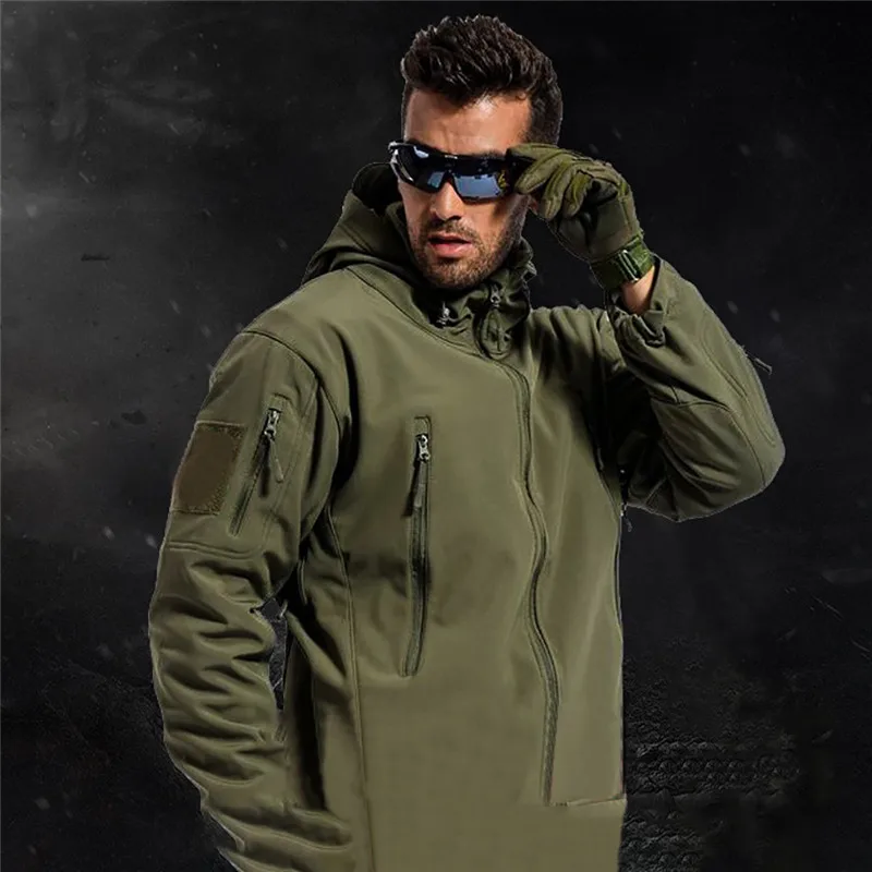 Men Winter Long Sleeve Zipper Outdoor Hooded Sweatshirt Cardigan Tops Autumn Outdoor Jackets A1