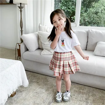 

2020 New Arrival Baby Girls Plaid Skirt Summer Kids Girls Skirts 2-7T