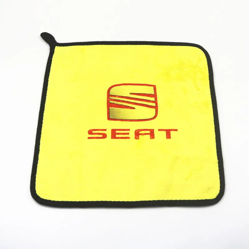 30*30 см 3D цветная Автомобильная наклейка моющее полотенце из микрофибры для автомобиля Чистка для сиденья Leon Ibiza cupra Altea ремень гоночный автомобиль Стайлинг - Цвет: For Seat