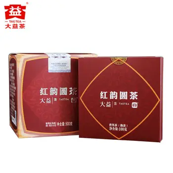 

2019 Year TAETEA Red Rhyme Round Tea Menghai Tea Factory Dayi Ripe Pu-erh Shu 100g - 1901 batch