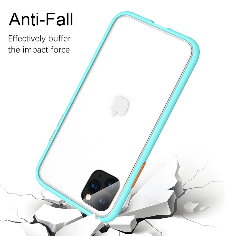 

Luxury Transparent Matte Case For iPhone 11 Pro Max Shockproof Case Cover For 2019 iPhone 11 5.8 6.1 6.5 inch Cases Coque Funda