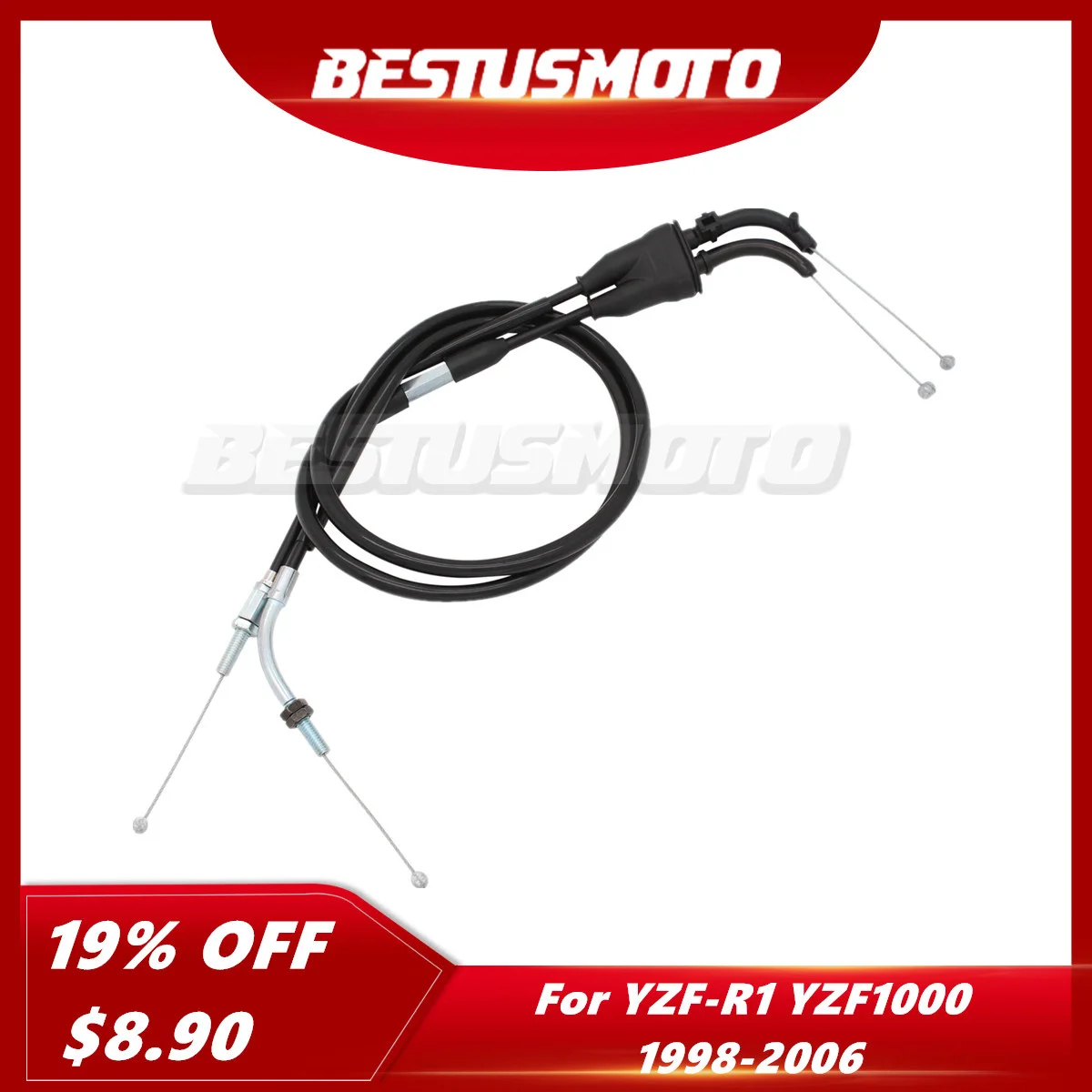 Трос дроссельной заслонки мотоцикла для Yamaha YZFR1 YZF-R1 YZF R1 YZF1000 1998-2006 1999 2000 2001 2002 2003 2004