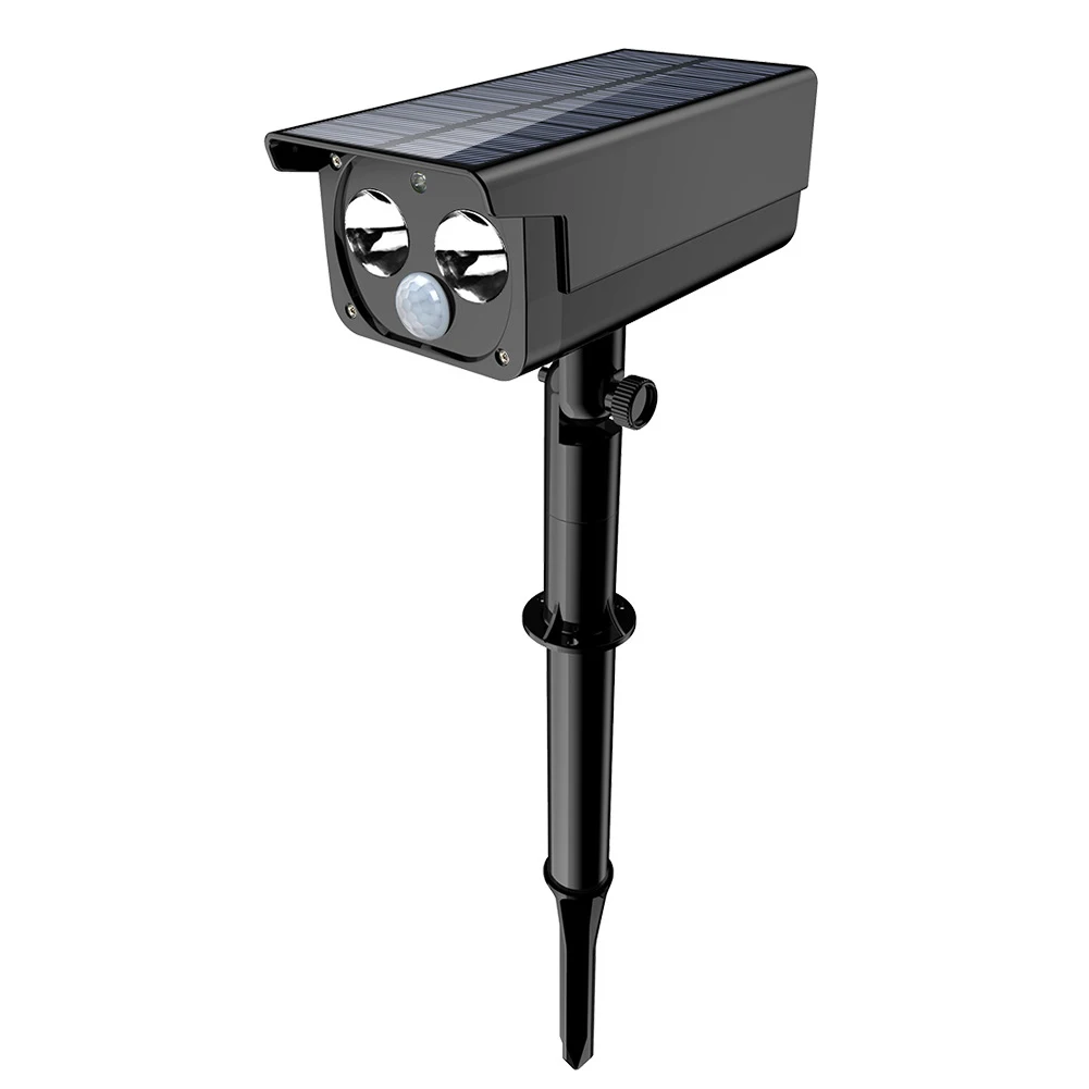 

Lawn Rechargeable Lamp Balcony Outdoor Bright 2 LED Waterproof Solar Light Easy Install Durable Three Modes Garden Motion Sensor