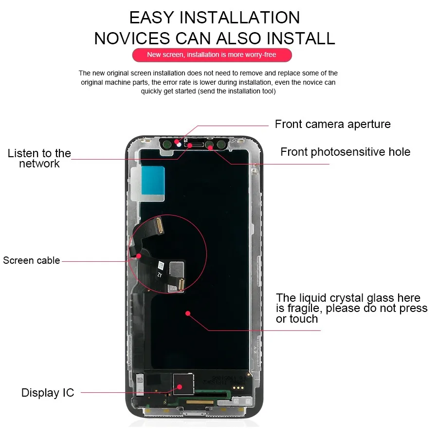 ЖК экран PINZHENG для iPhone X XR Xs Max дисплей Oled TFT качественный дигитайзер в сборе