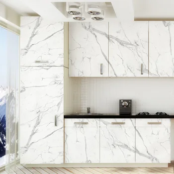 

PVC Self Adhesive Waterproof Wallpaper Furniture Door Desktop Cabinets Wardrobe Wall Sticker new