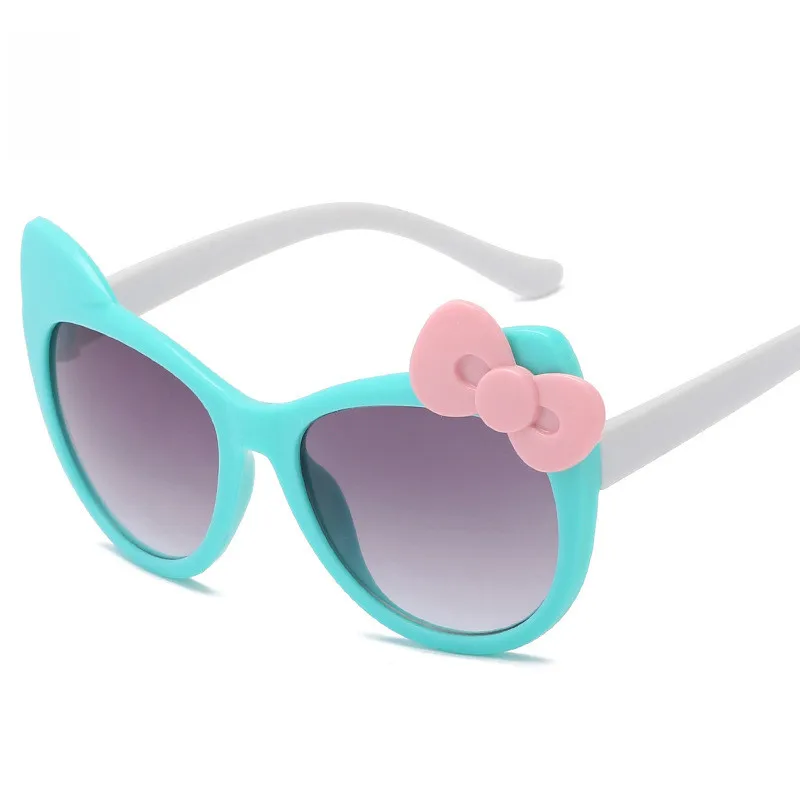 TTLIFE детские защитные очки, солнцезащитные очки для девочек, модные солнцезащитные очки для мальчиков, детские солнцезащитные очки для девочек, детские классические ретро милые Солнцезащитные очки с бантом - Цвет линз: YJHH008600003