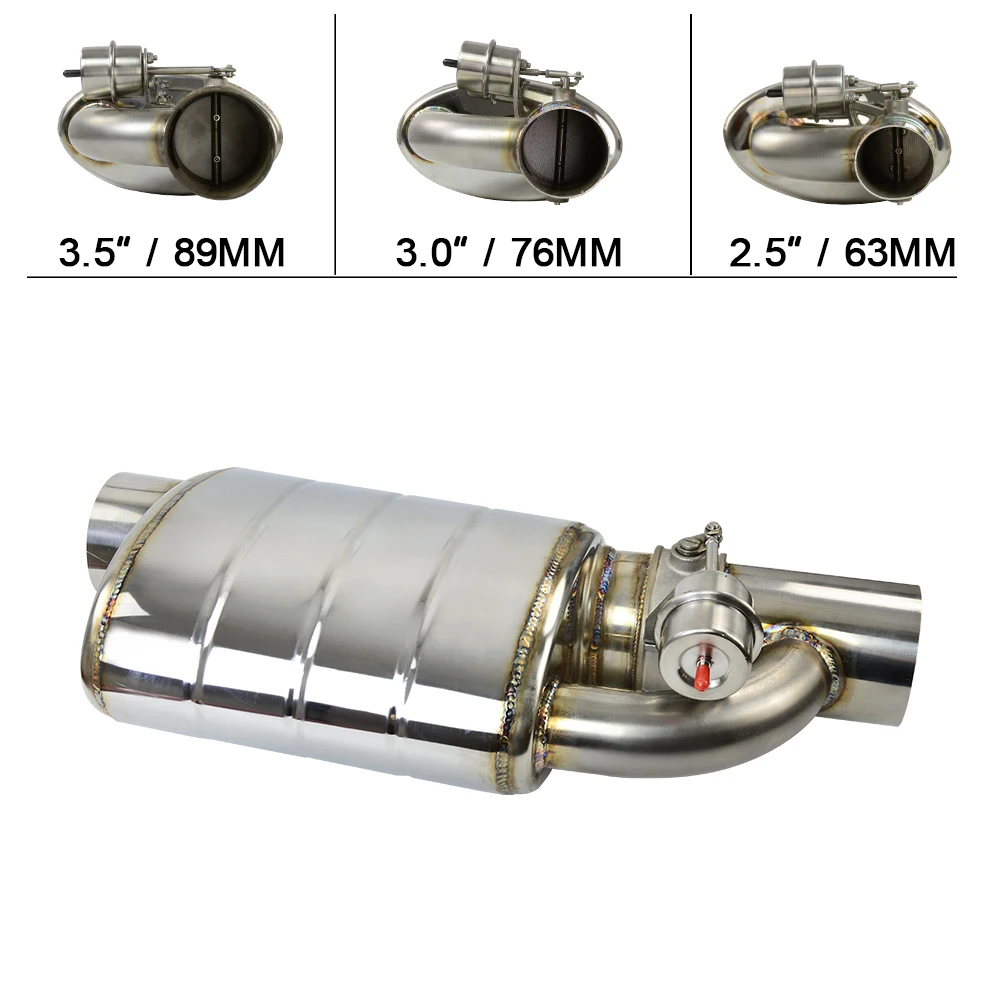 Нержавеющая сталь 3," Наклонный выпускной наконечник Впускной сварной шов на один глушитель с различными звуками/выпускной клапан