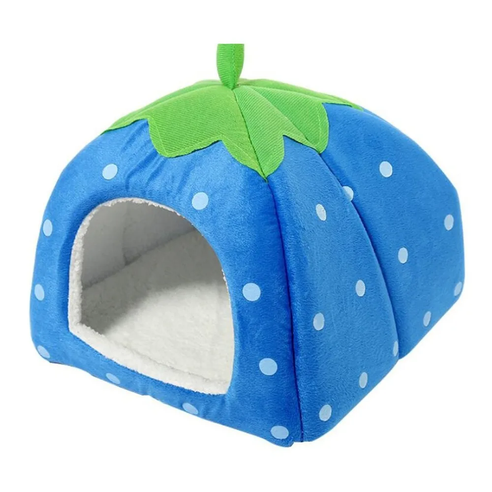 

Spring and Autumn Explosion Kennel Strawberry Pet House Lamb Cashmere Kennel Cat Worm Hamster Dropshipping