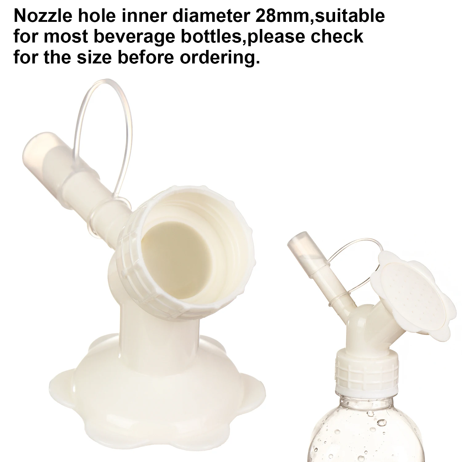 Mini Plastic Watering Can Spout Bottle Cap Dual Head Sprinkler Nozzle Indoor Plant Watering Can Garden Sprinkler Tool watering can