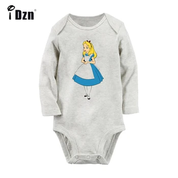 

Punk Princess Alice In Wonderland Lovely Girl Design Newborn Baby Bodysuit Toddler Long Sleeve Onsies Jumpsuit Cotton Clothes