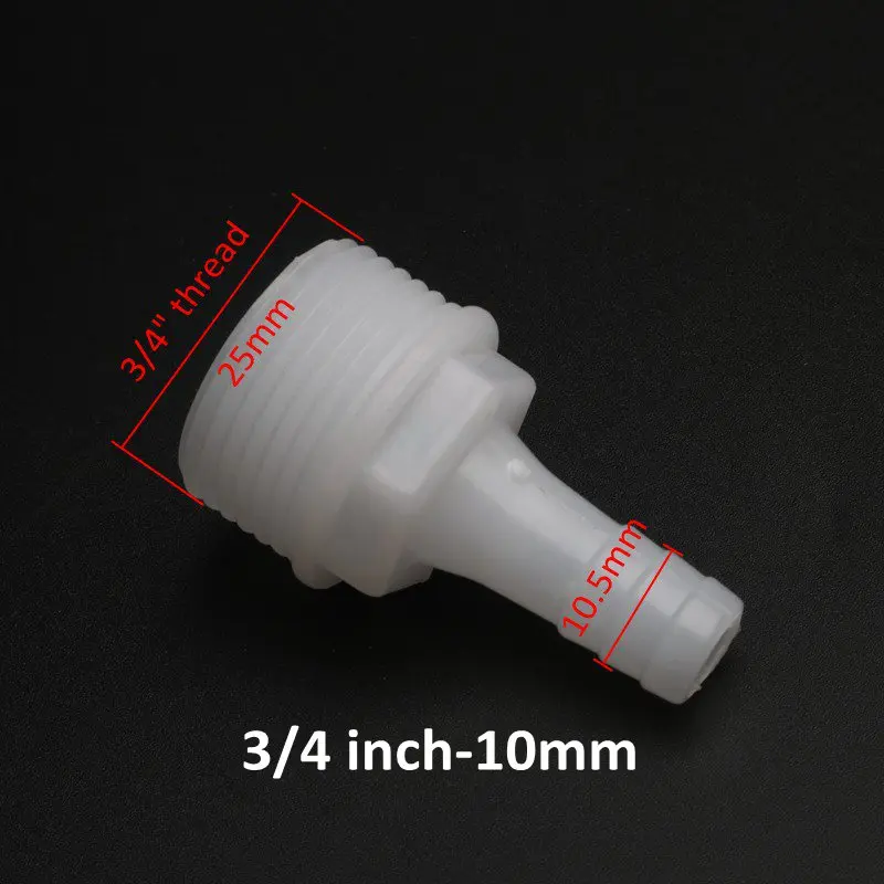 5pcs 1/2" 3/4" 1" thread to 10 16 20 25 32mm hose connector for garden irrigation aquarium tube adapter water pump fittings