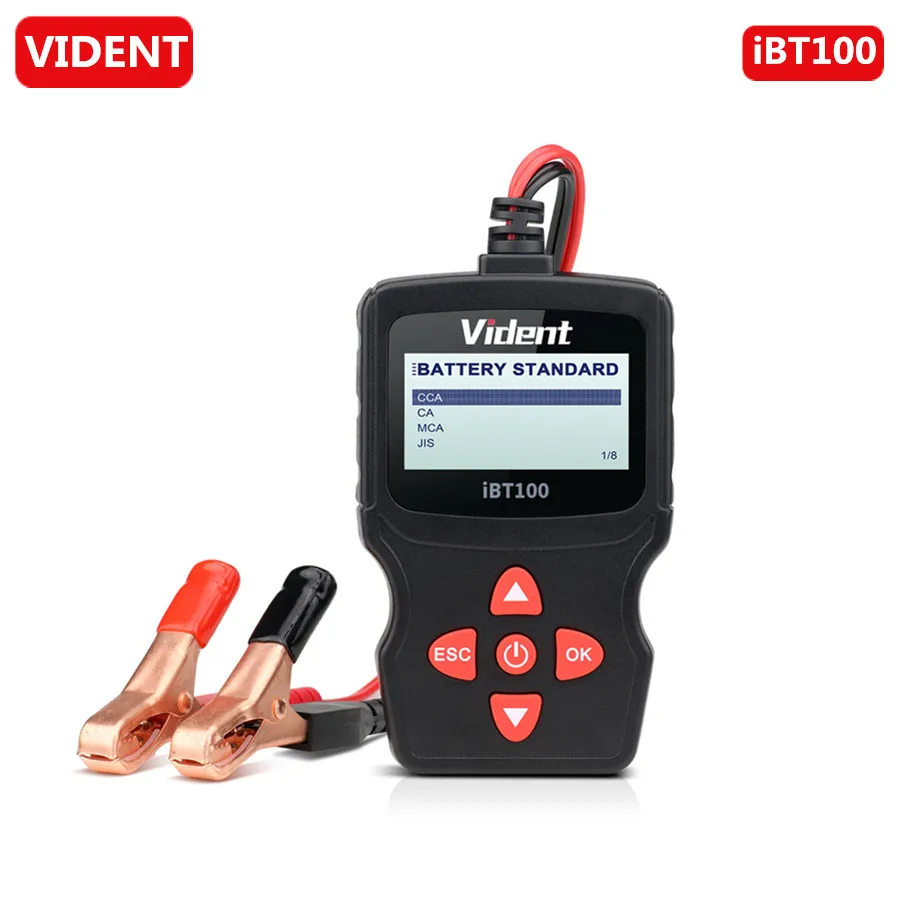 Vident iBT100 12 в анализатор батареи для затопленных AGM гель 100-1100CCA автомобильный тестер диагностический инструмент
