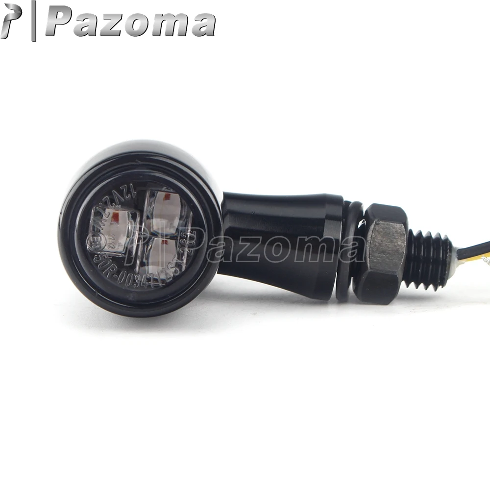 Clignotant Led Pour Motos, Ambre, 12v, 2.7w, Mini Clignotant, Indicateur De  Balle, Pour Harley, Chopper, Cafe Racer, Cruiser, Street - Moto Signal  Lampe - AliExpress