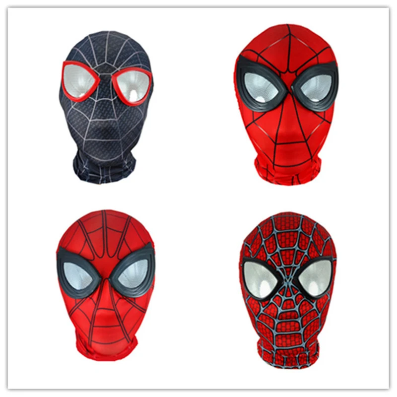 Spiderman Mask Peter Parker Miles Morales Raimi Superhero Cosplay Costume Masks Lens Prop Face Mask Halloween