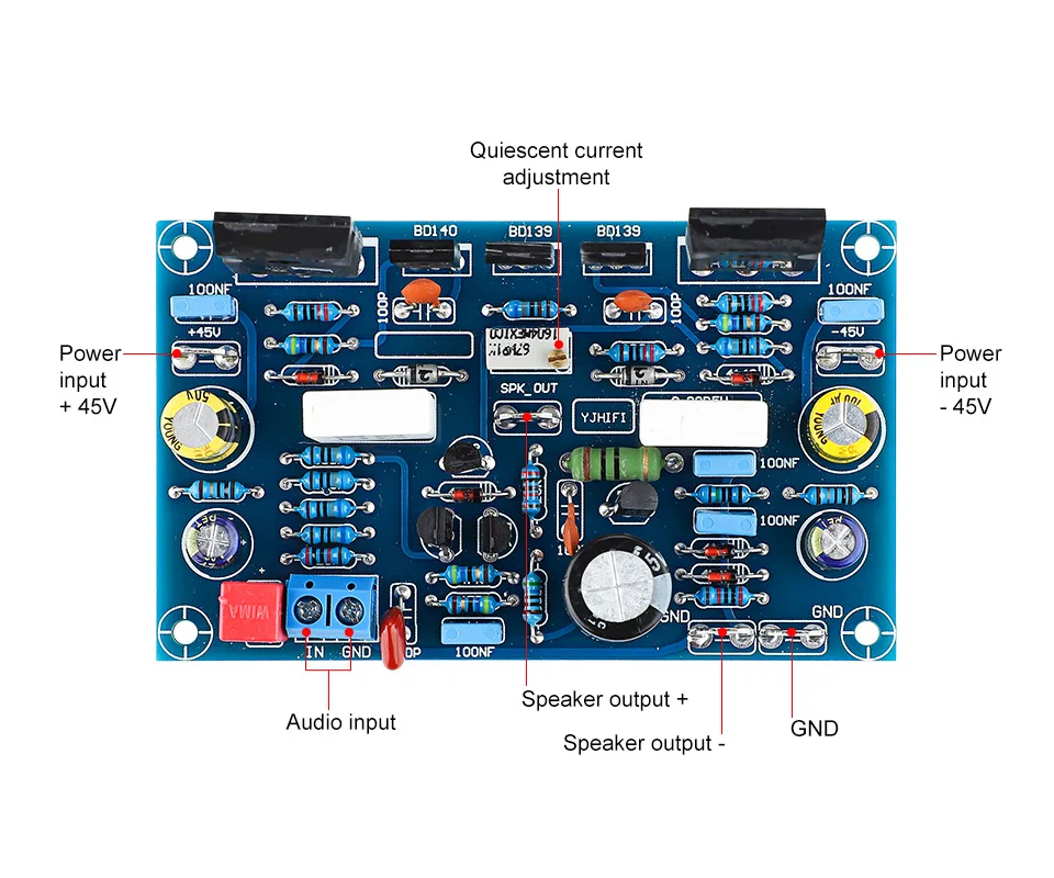 100wx2, irf240, fet, classe a, amplificador de