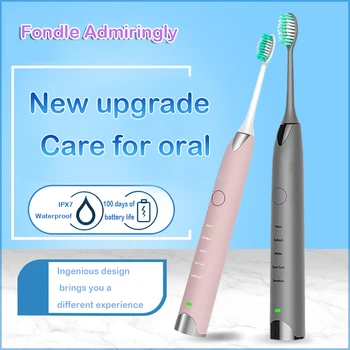 

KM Sonic Electric Toothbrush Timer Teeth Whitening Brush 5Mode USB Charging seago Toothbrush Couple Gift Adult Products