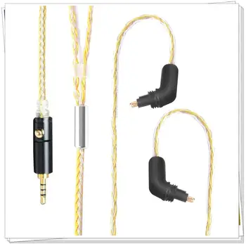

OKCSC EXK1000 Earphone Upgrade Cables 16 Cores 32AWG 2.5mm/4.4mm Balanced 3.5mm Audio Plug for SONY EX600 EX800 EX1000 MDR7550