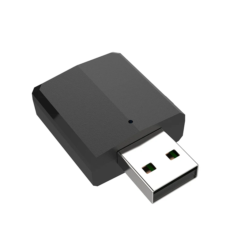 USB Bluetooth адаптер 5,0 музыкальный аудио приемник передатчик беспроводной для домашнего офиса DU55 - Цвет: Черный