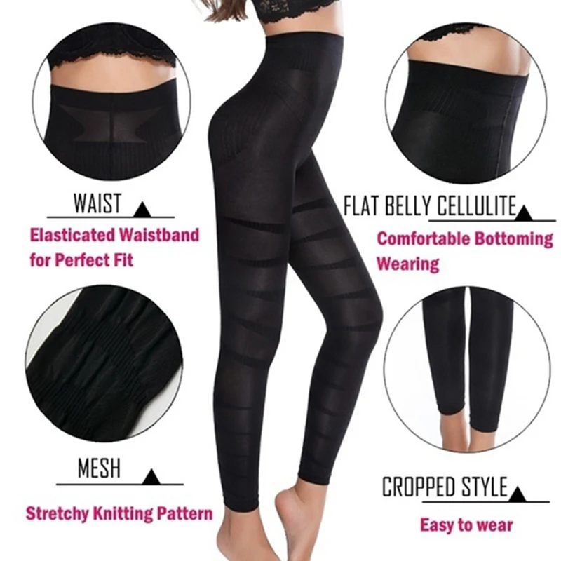 Leg Shapewear Body Shaper Anti Cellulite Compression Leggings Women Slimming Sheath Thigh Sculpting Slimmer Waist Trainer Pants low back shapewear