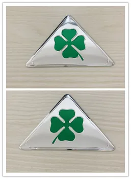 

200pcs Alfa Romeo quatrefoil green delta Car Side Fender Emblem Badge Sticker Giulietta Giulia Spider GT for 147 156 166 159