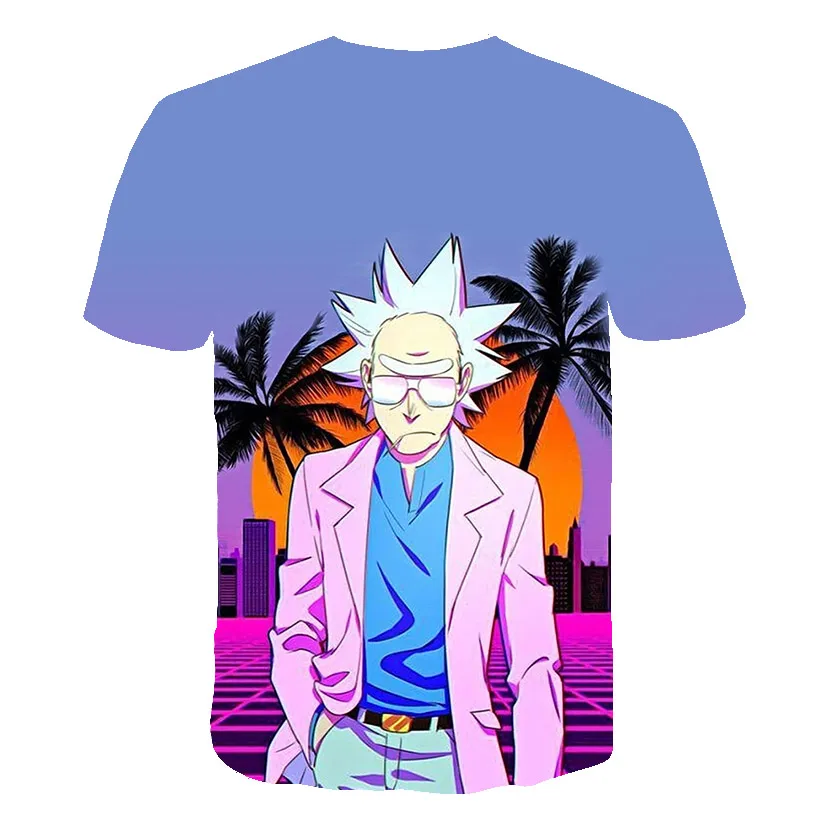 Новинка, футболка с принтом Rick and marty By Jm2 Art мужская 3D футболка, летняя футболка, футболки с коротким рукавом, топы с круглым вырезом, Прямая поставка