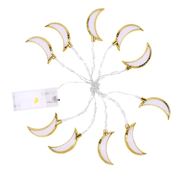 

Moon Shape Decorative Lights String Ramadan Eid Mubarak Home Decoration Led Lights