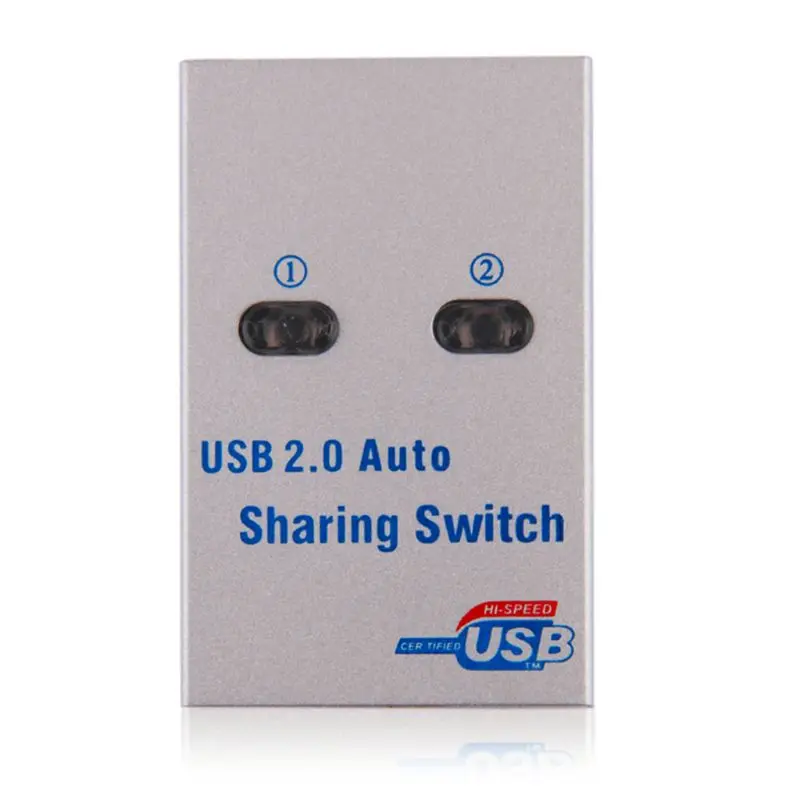 2 Ports USB 2.0 Auto Sharing Switch Hub Splitter Selector Switcher for Printer Scanner PC Computer Peripherals 2 Ports USB 2.0 Auto Sharing Switch Hub Splitter Selector Switcher for Printer Scanner PC Computer Peripherals