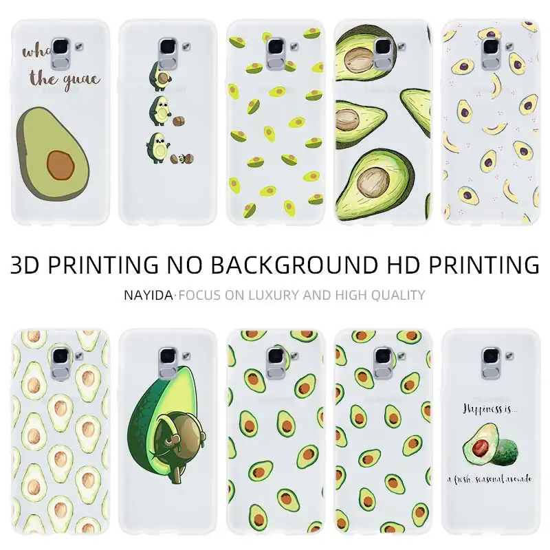

case Soft Cover TPU For Samsung Galaxy J6 J8 J5 J7 J4 Plus 2018 2016 2017 EU Prime Pro CORE Avocado
