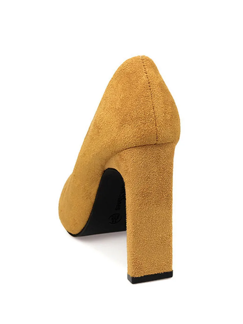 2020 Fahsion Thick Heel Pointed Toe Women Pumps High Heels Shoes Female Sexy Party Shoes Office Leisure Ladies Shoes VT707 (1)