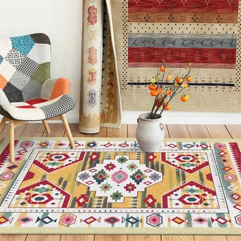 

Fashion Fresh Ethnic Geometric Color Abstract Style Bedroom Door Living Room Kitchen Bedside Mat Carpet