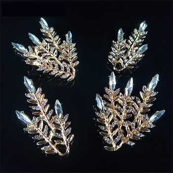 

10 pcs Diy Jewelry Accessory Bride Hair Jewelry Accessory Alloy Leaf Shaped Handmade Material