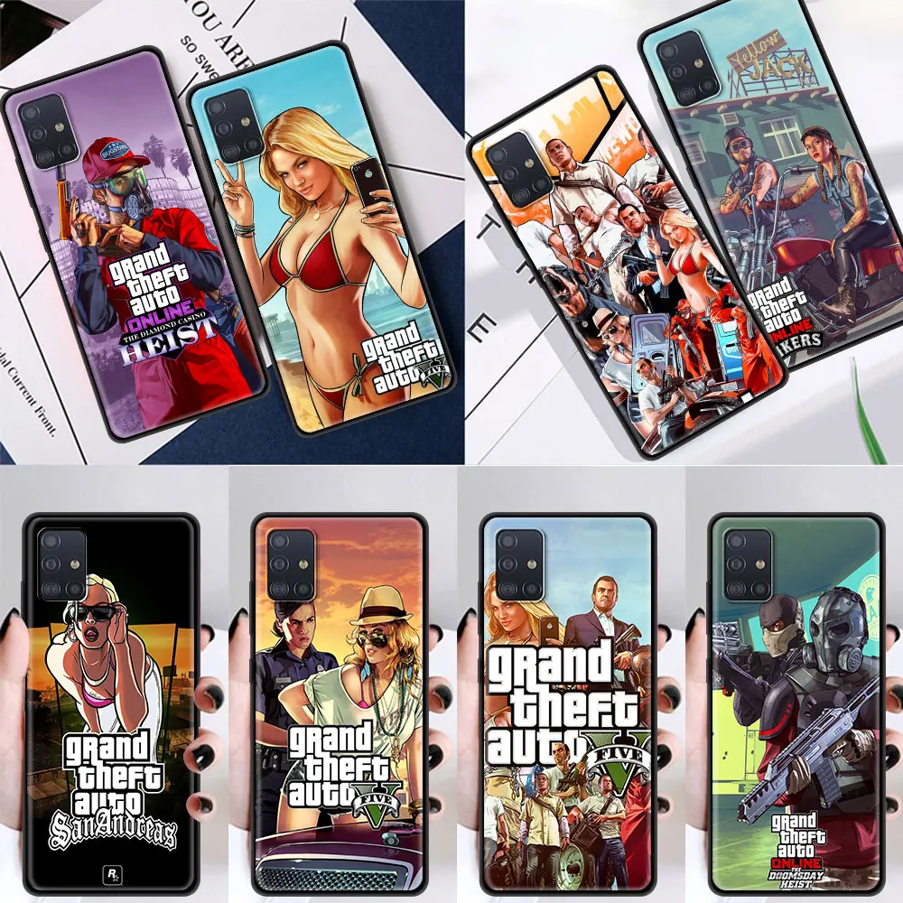 Gta 5 Grand Theft Auto V Silicone Case For Samsung Galaxy A51 A71 A50 A21s A70 A10 A20e A30 A40 A31 A41 A11 A12 A02s Cover Coque | Мобильные