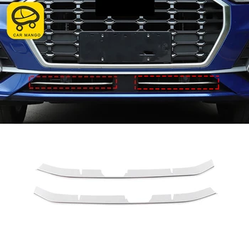 

CARMANGO Car Accessories Front Grilles Grill Chrome Pad Sills Cover Trim Sticker Frame Decoration for Audi Q3 F3 2018 2019 2020