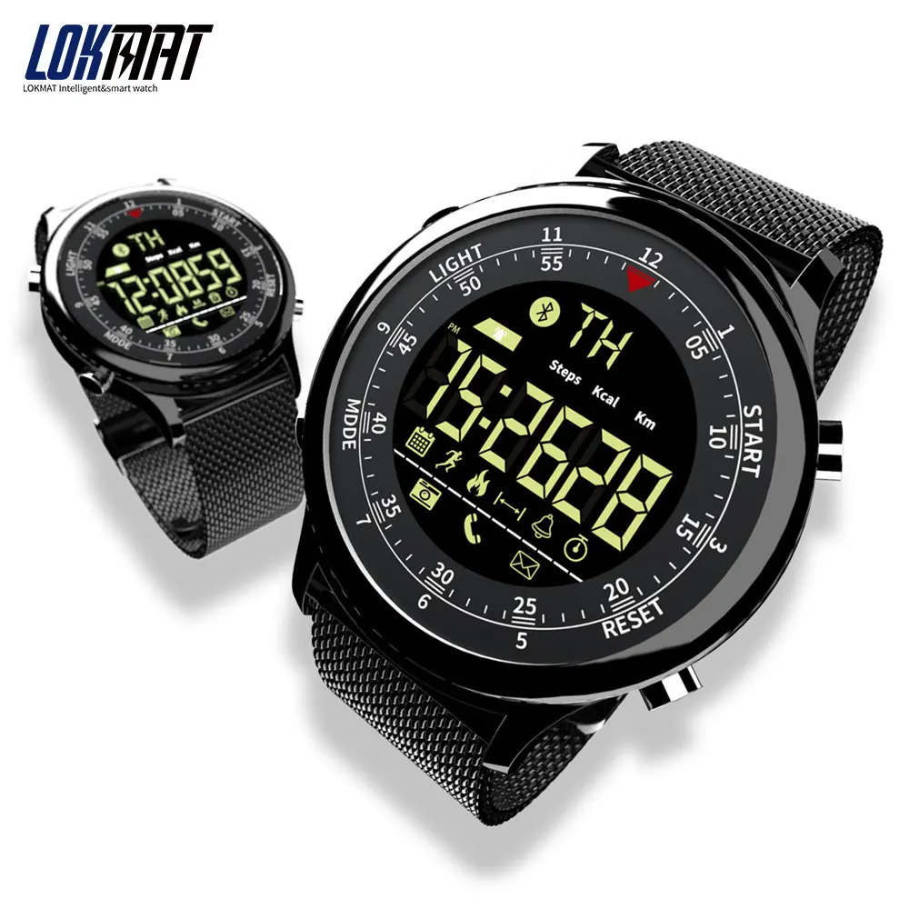  LOKMAT Bluetooth Smart Watch Waterproof Sport Men Digital Clock Ultra-long Standby Call Reminder Sm - 4000068477761