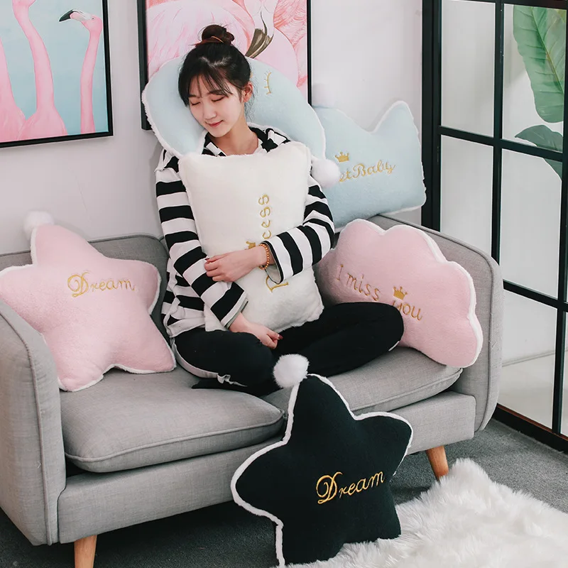 

Small Mushroom Bear INS Northern European-Style Sofa Cushion Pad Office Back Cushion Bedside Backrest Head GIRL'S Heart Bay Wind