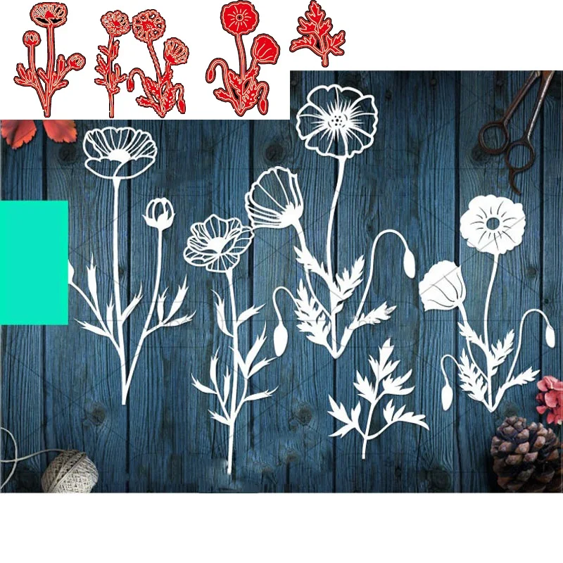 Flowers and Plants Metal Steel Cutting Dies For Craft DIY Scrapbooking Decorative Paper Cards Blade Punch Stencil Embossing | Дом и сад