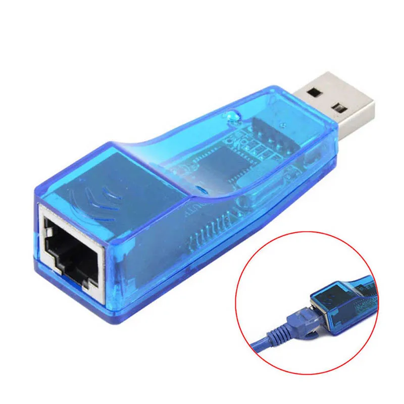 Сетевой адаптер USB 2 0 к LAN RJ45 Ethernet 10/100 Мбит/с для Win8 PC AS99|USB-хабы| |