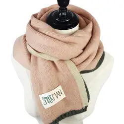 Женский зимний модный Повседневный Универсальный однотонный шарф шаль однотонный толстый теплый шарф Новинка